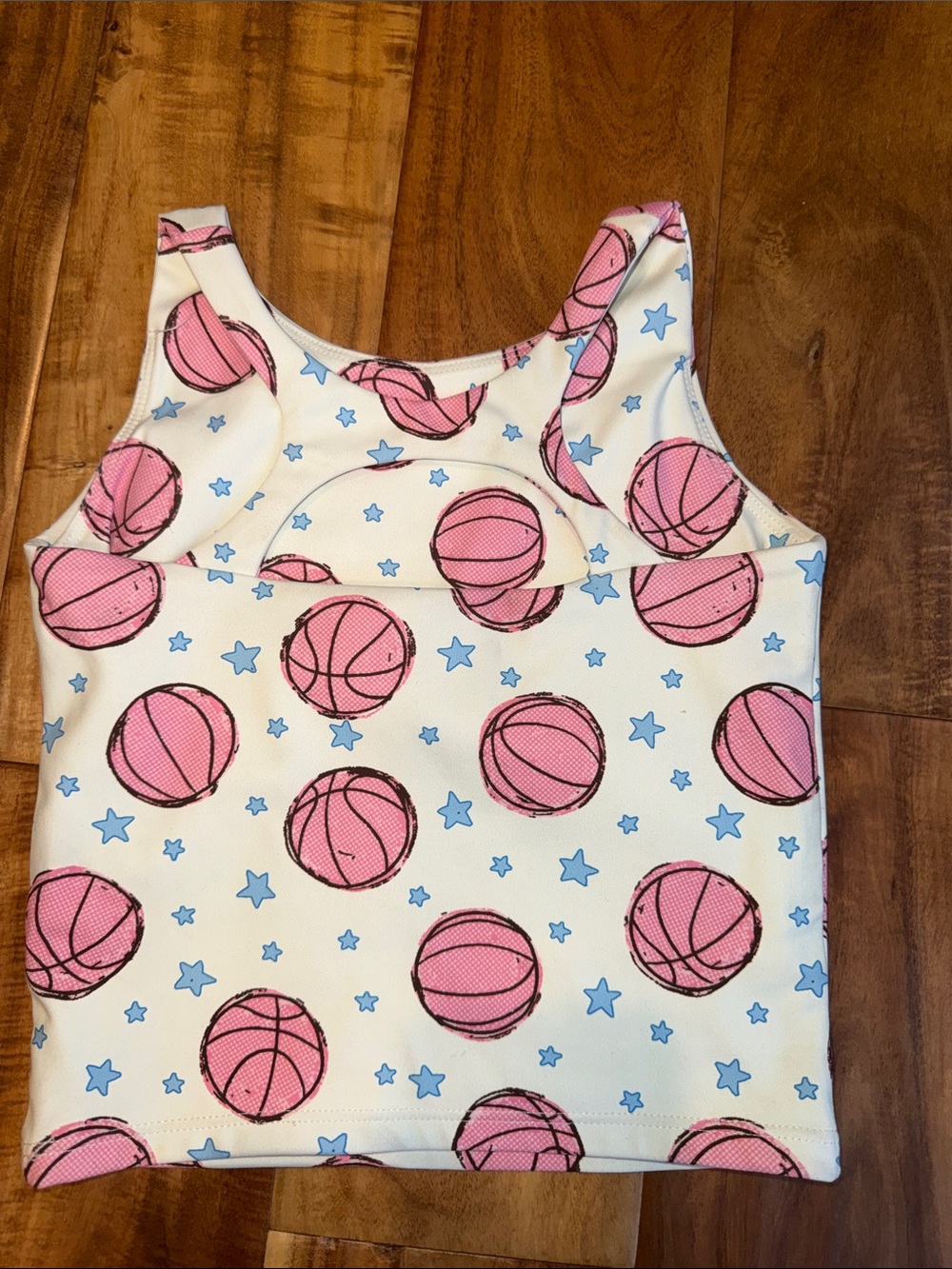 SweetHoney Pink & White Basketball Print Pajama Tank Top & Skirt Set - Picture 5 of 8